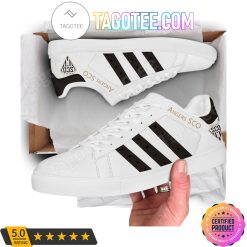Angers SCO White Black Stripes Stan Smith Shoes