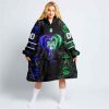 NRL New Zealand Warriors Custom Name Number Rose Dragon Fleece Oodie