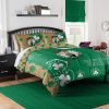 NBA Boston Celtics Green Gold Hexagon Bedding Set