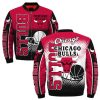 NBA Chicago Bulls Red Black Warm Up Bomber Jacket