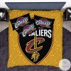 NBA Cleveland Cavaliers Gold Logo Black Bedding Set