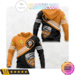 FC Lorient Ligue 1 Orange Black Pullover Hoodie