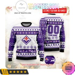 ACF Fiorentina Custom Name Number Ugly Christmas Sweater