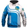 NBA Golden State Warriors Blue White Curves Pullover Hoodie