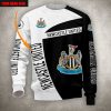 Newcastle United FC Custom Name Black White Sweatshirt