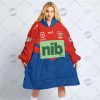 NRL Newcastle Knights Custom Name Number 2022 Home Jersey Fleece Oodie