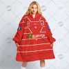 NRL St. George Illawarra Dragons Custom Name Number 2022 Alternate Jersey Fleece Oodie