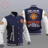 Manchester United Navy Blue Don’t Ask Me Baseball Jacket