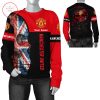 Manchester United Custom Name UK Flag Skull Sweatshirt