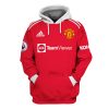 Manchester United Custom Name Number Home Jersey Pullover Hoodie