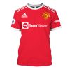 Manchester United Custom Name Number Home Jersey T-Shirt