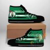 NBA Boston Celtics Green Black White Stripes High Top Shoes