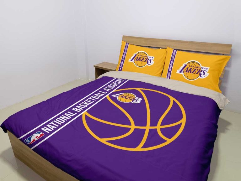 NBA Los Angeles Lakers Purple Gold Bedding Set V2