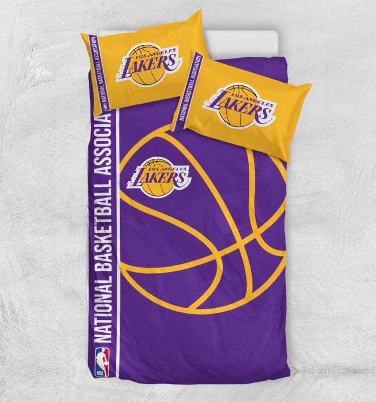 NBA Los Angeles Lakers Purple Gold Bedding Set V2