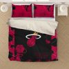 NBA Miami Heat Red Black Hexagon Bedding Set