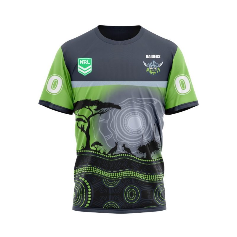 NRL Canberra Raiders Custom Name Number Nature Jersey TShirt