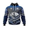 NRL Canterbury-Bankstown Bulldogs Custom Name Number Indigenous Mascot Pullover Hoodie