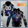 NRL Canterbury-Bankstown Bulldogs Custom Name Number Rose Dragon Pullover Hoodie
