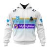 NRL Gold Coast Titans Custom Name Number 2023 Away Jersey Zip Up Hoodie