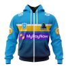 NRL Gold Coast Titans Custom Name Number 2023 Home Jersey Zip Up Hoodie