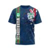 NRL New Zealand Warriors Custom Name Number Flag Scratch T-Shirt
