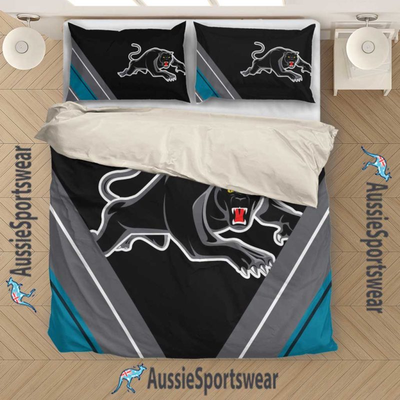 NRL Penrith Panthers Black Gray Doona Cover