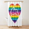 NRL South Sydney Rabbitohs White Heart Shower Curtain