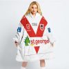 NRL St. George Illawarra Dragons Custom Name Number 2023 Home Jersey Fleece Oodie