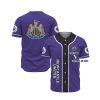 Newcastle United FC Custom Name Purple Baseball Jersey