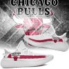 NBA Chicago Bulls White Red Yeezy Boost Sneakers
