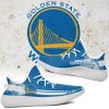 NBA Golden State Warriors Blue White Yeezy Boost Sneakers