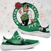 NBA Boston Celtics Green Black Arrow Yeezy Boost Sneakers