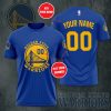 NBA Golden State Warriors Custom Name Number Royal T-Shirt