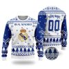 Real Madrid Custom Name Number Ugly Christmas Sweater