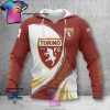 Torino FC White Maroon Yellow Pullover Hoodie