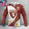 Torino FC White Maroon Yellow Zip Up Hoodie