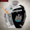 Newcastle United FC Custom Name Black White Pullover Hoodie