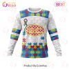 AFL Gold Coast Suns Cuustom Name Number Autism Awareness Sweatshirt