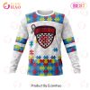 AFL Melbourne Demons Custom Name Number Autism Awareness Sweatshirt