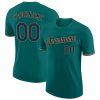 Custom Aqua Navy-Old Gold T-Shirt
