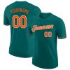 Custom Aqua Orang-White T-Shirt