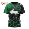 NRL South Sydney Rabbitohs Custom Name Number MotoCross T-Shirt V3