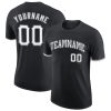 Custom Black White-Gray T-Shirt