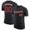 Custom Black Crimson-Khaki T-Shirt