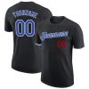 Custom Black Royal-White T-Shirt