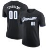 Custom Black White-Royal T-Shirt