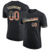 Custom Black Vintage USA Flag-Cream T-Shirt
