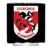 NRL St. George Illawarra Dragons Black Shower Curtain
