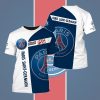Paris Saint-Germain FC Blue White T-Shirt V4