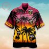NBA Cleveland Cavaliers Wine Gold Palm Trees Hawaiian Shirt